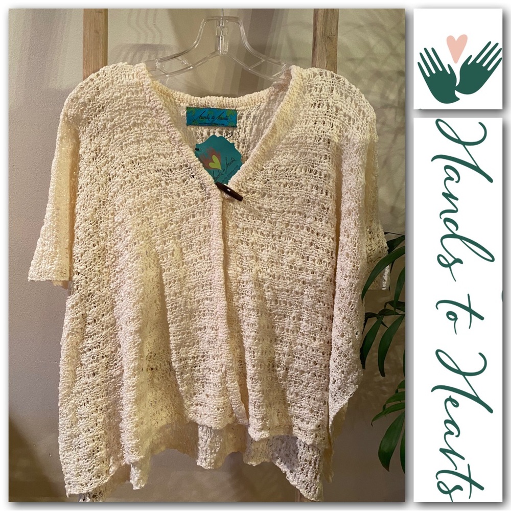 Boho Open Stitch Crochet Wrap by Hands To Hearts